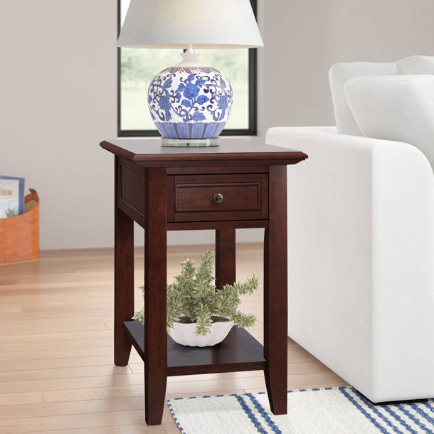 Red Barrel Studio® Katon Solid Wood End Table with Storage and Builtin